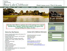 Tablet Screenshot of bearlakeclubhouse.com